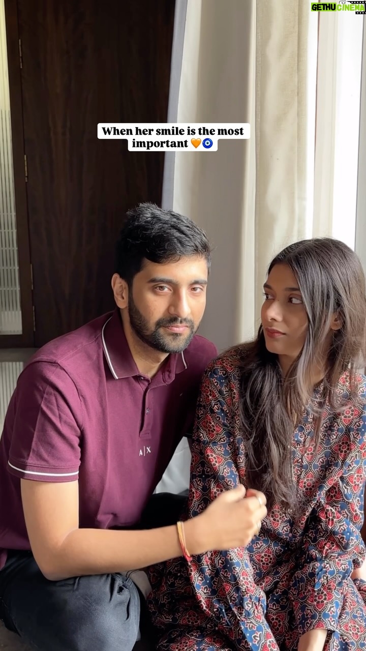 Pooja Bafna - 56.1K Likes - Who makes you smile the most ? TAG and SHARE it with them 🫶🏻🧡

#couplegoals #romanticcouple #marriedgoals #relationshipgoals #husbandandwife #explorepage #reelsinstagram #trendingreels #viralvideos #poojakaranbafna #sukoon 

Couple goals, happy couple , marriage , husband and wife , relationship goals , pooja Karan Bafna , explore page , reels Instagram , trending , viral , sukoon
