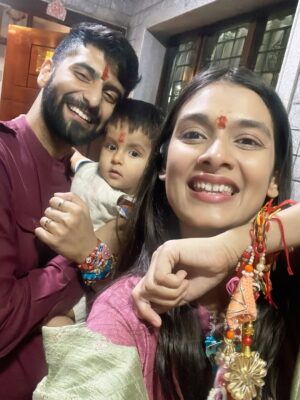 Pooja Bafna Instagram - Rakshabandhan 2025 ✨ what’s your favourite1-2-3 or 4 ours is the last video ❤️🫶🏻