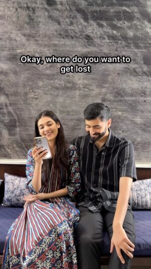 Pooja Bafna Instagram - The ending 🫰🏻❤️ TAG AND SHARE NOWWW 🫶🏻✨
#coupleinlove #couplegoals #husbandandwife #marriagegoals #relationshipgoals #couplechallenge #reelkarofeelkaro #trendingreels #viralvideos #explorepage #greenforest #poojakaranbafna
Couple goals , marriage , couple challenge , cute answers only , relationship goals, husband and wife , explore page , husband is a green forest , trending , viral couple , poojakaranbafna , sukoon