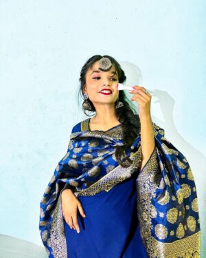 Pooja Singh Instagram - Being the best version of myself 🦋💙

.

.
#diwali #look #poojasinghsingh29 #keepsupporting#onepiece