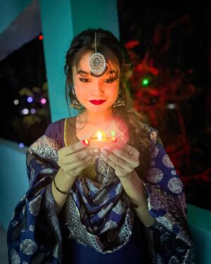 Pooja Singh Instagram - Being the best version of myself 🦋💙

.

.
#diwali #look #poojasinghsingh29 #keepsupporting#onepiece