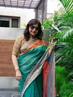 Poonam Arjun Rawat Instagram - 💚💚💚 

#saree #trend