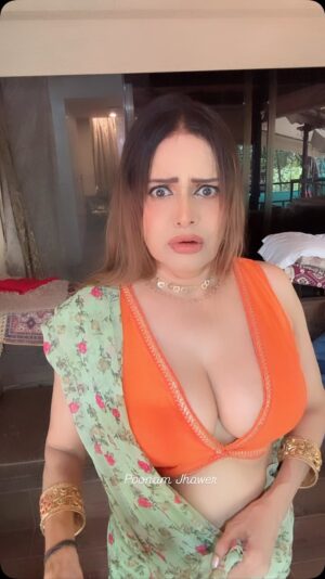 Poonam Jhawer Instagram - Jarurat hai . Need you 🤪
#dialougeonreels #anirudhmaharajmemes #comedyreels #viralreels #funnyreels #sareelovers #poonamjhawer