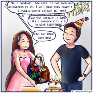 Preethi Singh Instagram - Ep.2 The Ideal Gift!
The Karela People
Illustrator- @undotts.comics
.
.
.
.
.
.
.
.
.
.
#comics #comic #funny #comedy #couplegoals #couples #humor #couplecomics #thekarelapeople