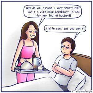 Preethi Singh Instagram - Ep.07 What do you want?!
The Karela People
Illustrator- @undotts.comics
.
.
.
.
.
.
.
.
#comicbooks #comedy #comics #couplecomics #comic #thekarelapeople