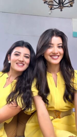 Princy Khatiwada Instagram - Twinning with my twin🎀✨
.
.
Styled by @sabina.ghimire__ ❤️