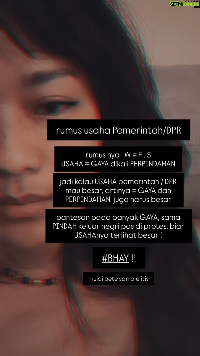 Prisia Nasution - 5K Likes - next mau bahas ENERGI gue untuk nungguin USAHA pemerintah yang ga tau sampe kapan ada hasilnya

Rumus utama untuk Usaha (W) adalah W = F x s (Gaya dikalikan perpindahan). 

Untuk Energi Kinetik (Ek) = ½ mv² (setengah massa dikalikan kecepatan kuadrat), 

sedangkan Energi Potensial (Ep) = mgh 
(massa dikalikan gravitasi dikalikan ketinggian). 

Hubungan usaha dan energi yang penting adalah ∆Ek = W, yang menyatakan bahwa usaha yang dilakukan sama dengan perubahan energi kinetiknya. 

mungkin mereka lebih ngerti kalau pakai rumus fisika dan matematik. abis udah dikasih tau sampe di DEMO, pada ngga paham.
