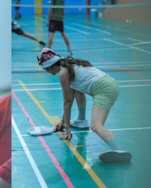 Prisia Nasution Instagram - my self love era: Christmas eve, i do what i like best… getting some sweat. what ever the sport is. this time,  its pockleball.. thanks to @kadallincah.pickleball community… starting as pickleball friends becoming my new family.. love it

also thanks to @gelanggang.jaksel for the festive court
and beautifully captured by @audityanggita