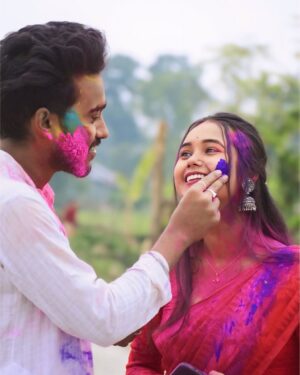 Priyanka Dutta Instagram - Our Holi ❤️
@yourrohitdutta
#holi #happyholi