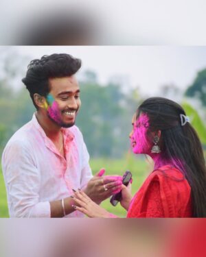 Priyanka Dutta Instagram - Our Holi ❤️
@yourrohitdutta
#holi #happyholi
