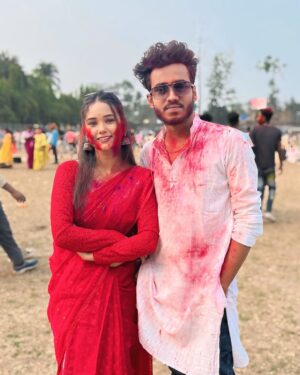 Priyanka Dutta Instagram - Our Holi ❤️
@yourrohitdutta
#holi #happyholi