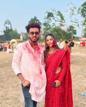 Priyanka Dutta Instagram - Our Holi ❤️
@yourrohitdutta
#holi #happyholi