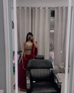 Priyanshi Pandey Instagram - Red❤️,of course, is the colour of the interior of our bodies. In a way it’s inside out, red.”💍🎀
.
.
.
.
.
.
.
#photo #photooftheday #red #lehnga #style #photographer #photographers #photographylovers #viral #insta #instagram