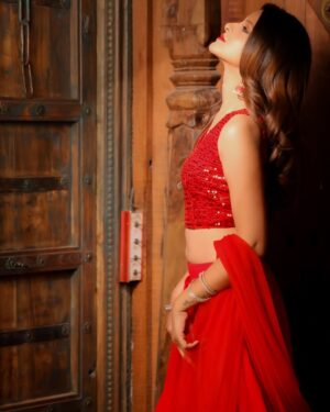 Raashi Instagram - Your favourite red flag 🚩🌶️🥀

#explorepage #feed #ethnicoutfit #traditional #lehengainspiration #outfitinspo