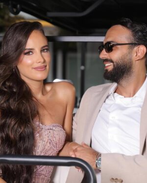 Rabia Al Zayyat Instagram - حلو الحب اللي بيجمع بين قلبين💙💙 مبروك الخطوبة وعقبال الفرحة الكبيرة ماما @karimkrisht @lareinehajj
