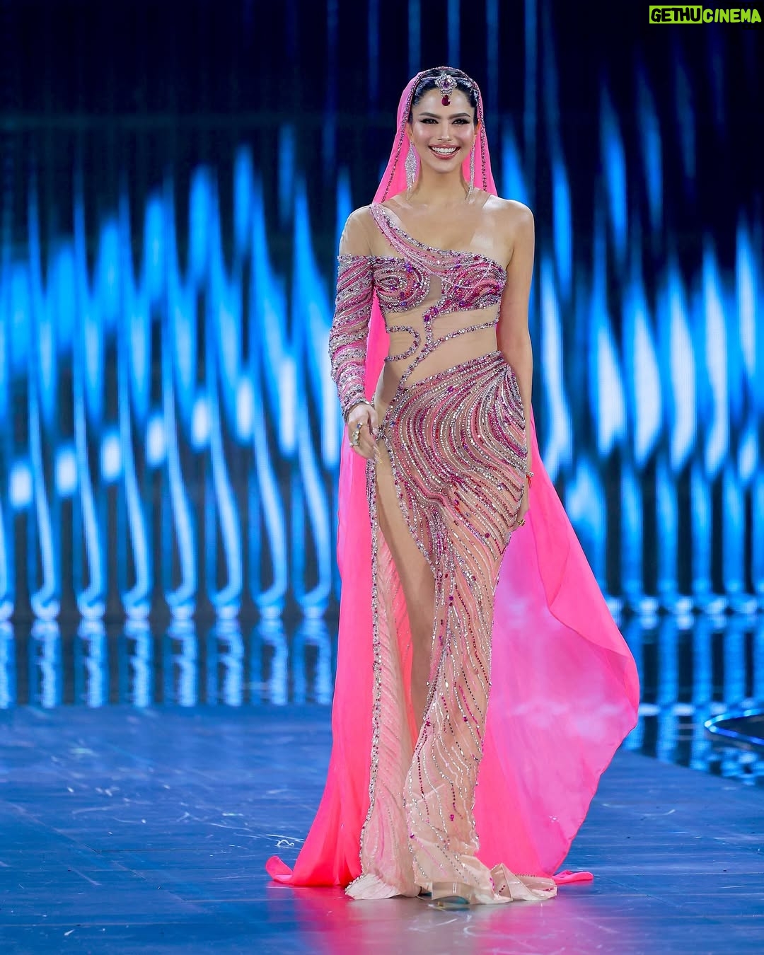 Rachel Gupta - 218.1K Likes - “The Blushing Lotus” is a stunning gown inspired by India’s national flower, embodying the grace and femininity of Indian women. Its soft pink hue symbolizes love and nurturing. Featuring a traditional head covering and maang tikka, this timeless @thuonggiakydesign piece beautifully merges cultural heritage with a modern pageant flair.

I was deeply honored last night to represent my country and am incredibly grateful for the overwhelming support from fans worldwide. Your love means everything to me.🩷

Hair: @yo_korawathairstylist @plugpro_hair89
Makeup: @nnadia.makeup
Gown: @thuonggiakydesign
Photo: @puikung 
Walk Trainer: @putrapassarela 

#MGI2024 #MGI #SpiritofThailand 
#GrandExperiences
#MissGrandInternational
#MissGrandInternational2024
#WeAreGRANDthe1andOnly

@nawat.tv
@teresa.mgi
@missgrandinternational 
@themgiofficial
@iamnikhilanand 
@iam_nishantanand 
@krish.gangwar 
@glamanandsupermodelindia 
@missgrandindiaofficial 
@gegee_mui456935
@miss.europeinthegrand @pageantempress @missgrandfamily @grandlism @malongdo_thailand @grand_mgi @puteri.pageant 

#missgrandindia #missgrandindia2024 #grandexperiences #mgio #Thailand #missgrandsoftpowerofthalland #missgrandthailand #มิสแกรนด์ซอฟต์พาวเวอร์ออฟไทยแลนด์ #เวทีอันดับ1ของประเทศไทย #มิสแกรนด์เวทีเพื่อประชาธิปไตย #นับจากนี้ทุกพื้นที่มีแต่แกรนด์