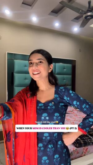 Radhika Guglani Instagram - Cool mom or dream mom?😁🤩
.
.
.
.
#mommycool #dreammom #momgoals #parallelworld #desifamily #funreel #bestmom
