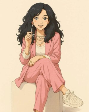 Rasha Sharbatgy Instagram - ..
شو حبيت هالتريند ☺️🤍

Ghibli style 

#رشا_شربتجي