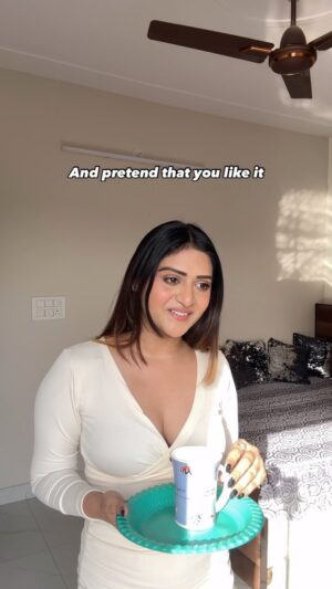Rashika Dobriyal Instagram - Sending glimpses of your futureš
.
.
.
.
.
#reelsinstagram #reels #explore #darkhumor #explorepage #reelitfeelit #couple #kid #husband #wife #foodlover