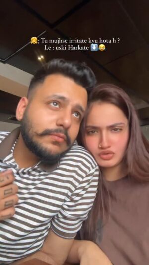 Rashika Sachdeva Instagram - Abb Aadmi kya kre😭😂 @garv_vasudeva_ @rashika_sachdeva