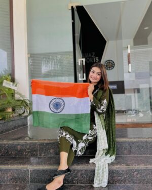 Razika Instagram - Proud to be an Indian 🇮🇳🤍
.
.
#happyindependenceday #15thaugust #its_razika #indian