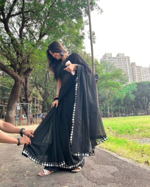 Reshma Thakur Instagram - Black saree 🖤🫠
.
.
.
.
#newpost #instagram #instagood #trending #love #new #viral #like #photography #explorepage #post #follow #explore #followforfollowback #instadaily #likeforlikes #likesforlike #viralpost #instalike #photooftheday #india #fashion #comment #photo #picoftheday #foryou #photoshoot #insta #likes #model