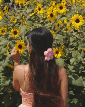 Ria Amin Instagram - Who needs ghibli filter when your pictures already look like this ? ☁️🌻🎐

Dress @leaclothingco