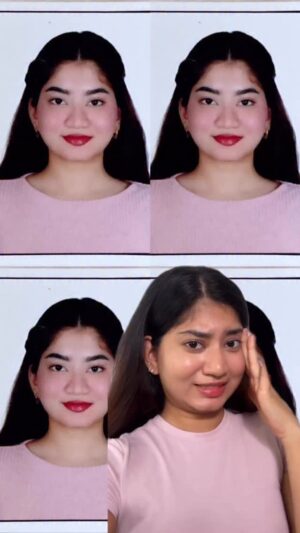 Ria Amin Instagram - Passport picture glow up 🚀 
Took a trip down memory lane to my last passport pic. This time, we’re doing things differently.

Watch me transform from “stuffed-cheek chic” to subtly sculpted with a little help from my faves:
✨ Just Herbs Born to Sculpt Stick (Shade - 02 Cappuccino) for that chiseled look and fuller lips!
🌸 Just Herbs Born to Blush Stick (Shade - 01 Pink Plush) for just the right flush on the upper cheekbones. No blush blindness here!
🌟 Just Herbs Born to Shine Stick (Shade - 02 Glimmering Pink) for that perfect glow. 
@justherbsindia 

So much happier with this new one! What do you think? 🥰 

#AD

#PassportPhotoMakeover #MakeupTips #JustHerbs #BeautyHacks #GlowUp #cleanmakeup #cleanbeauty