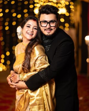Rimpa Roy Instagram - “Taken…with all my heart and soul. True love stories never have endings, but they have beginnings.”
@djcracker123 ❤️
#rimparoywedding #receptionlook #kanjivaram #reception2024 #bengalicouple #newbeginnings