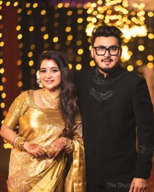 Rimpa Roy Instagram - “Taken…with all my heart and soul. True love stories never have endings, but they have beginnings.”
@djcracker123 ❤️
#rimparoywedding #receptionlook #kanjivaram #reception2024 #bengalicouple #newbeginnings