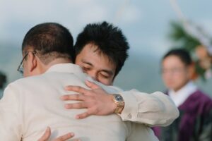 Ritz Azul Instagram - One of the most meaningful hugs of my life…

Through ups and downs 👨‍👩‍👧‍👧👫🏻 I thank God for having you.

Dresses and barong of my family from @marlontuazonc 

Thank you for capturing these moments @mymetrophoto @paolonierves @erronocampo