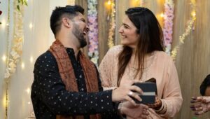 Riya Kishanchandani Instagram - Cheers 🎉 to 1 year of this beautiful day of exchanging rings & (gifts🎁😛)with you ♥️