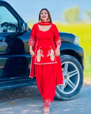 Riyaa Sharma Instagram - Red vich ❤️
.
.
.
.
,
,
#insta #photooftheday #like #like4like ##share #viral #comment #instadaily #photo #suit