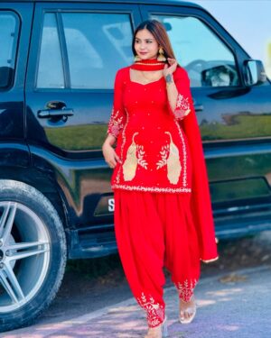 Riyaa Sharma Instagram - Red vich ❤️
.
.
.
.
,
,
#insta #photooftheday #like #like4like ##share #viral #comment #instadaily #photo #suit