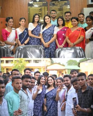 Rupankrita Kalita Instagram - Thank you Barbhag College for all your love ❤️ 
Mua @nayanmonimedhi_ 
📷 @utjjal_kalita_photography and @harishbaruah_photography