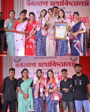 Rupankrita Kalita Instagram - Thank you Barbhag College for all your love ❤️ 
Mua @nayanmonimedhi_ 
📷 @utjjal_kalita_photography and @harishbaruah_photography