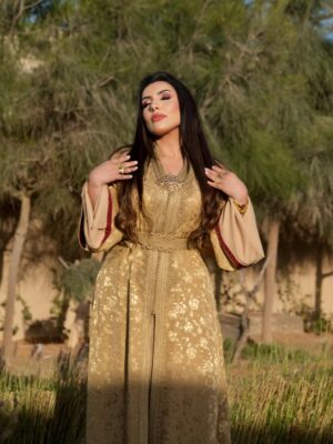 Sahar Seddiki Instagram - Un soupçon de soie, un éclat de lumière,
et toute une culture qui danse au rythme du cœur.💛
Outfit by @majorelle.caftan
Make up by @nagafa_sara_zayd
Pictures by @realmedleon