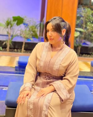 Sahar Seddiki Instagram - More pictures of my first look 🤍
Make up by @meryem.elab
Hair by @alaeddine.make_up.hairstyle
Outfit @majorelle.caftan