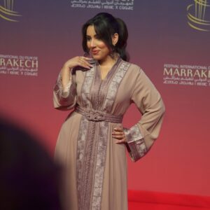 Sahar Seddiki Instagram - Outfit by @majorelle.caftan 
Make up @meryem.elab 
Hair @alaeddine.make_up.hairstyle 
Pictures by @gmr.yassine 

#marrakechinternationalfilmfestival