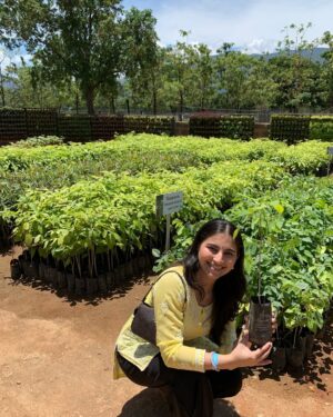 Sai Godbole Instagram - Namaskaram🙏🏼❤️
At the foothills of the Velliangiri mountains, my time at the @isha.foundation was surreal. The calm I felt within the serene and spiritually charged space was profound. Surrounded by the inclusivity and warmth of the people, nourished by healthy food, embraced by the purity of the air, and the divinity and grandeur of the Adi Yogi, I felt deeply connected. The energy of the powerfully consecrated Dhyan Linga and the Linga Bhairavi Devi temple has left a lasting impression on my soul. 
It was heartening to witness the immense work being done to address climate change through the Save Soil initiative (we visited the nursery too) and support for farmers. The dedication to empowering underprivileged students at the Isha Vidhya school is truly inspiring. The work Sadhguru and his team of volunteers continue to do is nothing short of remarkable.
Thank you for this incredible experience, for welcoming my mom and me into your sacred space. We left feeling rejuvenated, inspired, and deeply grateful. Shambho.”

Special thank you to Swami Suyagna ji for his kindness, time and generosity🙏🏼
Priyanka Akka and Kinjal Akka @kinjalmehta97 for showing us around the ashram with so much care, your warmth made us feel even more connected to the space🌷
Lots of love to Rudreshi Akka @_rudreshi_ for truly making us feel at home! You are sunshine! ☀️ 
Thank you to Kunal Anna for organising this retreat and Chaitral for coordinating everything! 🤍
And a huge thank you to Daddu @niharshembekar for introducing me to this divine, magical world and to my mom @kulkishori for her company and her efforts to make sure I have this experience ❤️🧿🙏🏼🌟

#ishafoundation #adiyogi #sadhguru