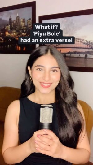 Sai Godbole Instagram - @kulkishori wrote a lil ‘Piyu Bole’ (Sai’s version)❤️
My mom always helps me write these extra verses and this time she wrote this entire verse while I was on a trip and handed me a piece of her heart, the day I got back! Had so much fun singing this for you guys! 
Thank you Ma!❤️

#extraverse #explore #explorepage #trending #fyp #piyubole #song #hindi