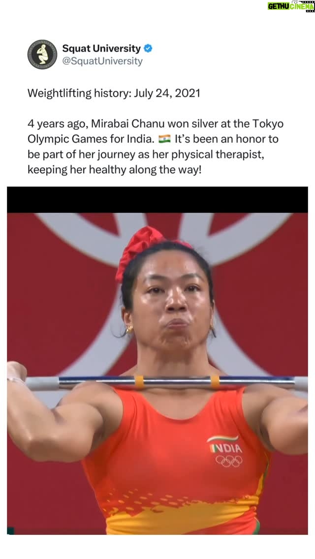 Saikhom Mirabai Chanu - 12.6K Likes - Can’t believe it’s been 4 years since Tokyo! What an amazing journey it’s been.