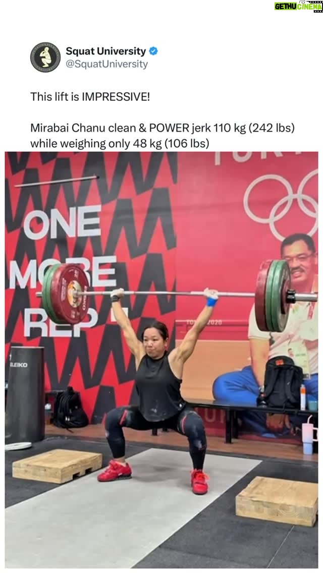 Saikhom Mirabai Chanu - 16.6K Likes - So great to see @mirabai_chanu back to lifting some heavy weights - and with a POWER jerk!