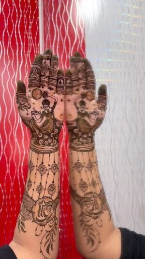 Sakku Pandey Instagram - Made by me🌸😅 hy gyus this is only for making video … mehndi ko serious mt lena🌝 #multitalented #mehndi #multitalented #trending #karwachauth #karwachauthspecial #viral #video
