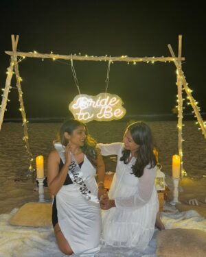 Sakshi Chhajed Instagram - Still remember your phone call “I am getting married” 

That scary, nervous, funny Sakshi sounded excited, confident and happy on her wedding day. 🥰

Over that wedding week we laughed, danced, sang, and had a lot of fun but seeing her in that beautiful wedding dress made everyone emotional. 
A lot to say as that week brought all our childhood memories back and I am grateful to have a friend like you -  crazy, caring and a girl with many dreams. 

My best-friend got married! An unbelievable event happened and now became a lifetime memory. 

The wedding was a blast and truly love was in the air. Wishing you both love and happiness for a lifetime❤️