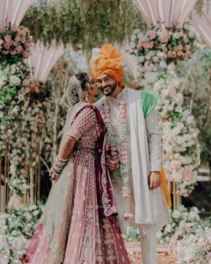 Sakshi Chhajed Instagram - Still remember your phone call “I am getting married” 

That scary, nervous, funny Sakshi sounded excited, confident and happy on her wedding day. 🥰

Over that wedding week we laughed, danced, sang, and had a lot of fun but seeing her in that beautiful wedding dress made everyone emotional. 
A lot to say as that week brought all our childhood memories back and I am grateful to have a friend like you -  crazy, caring and a girl with many dreams. 

My best-friend got married! An unbelievable event happened and now became a lifetime memory. 

The wedding was a blast and truly love was in the air. Wishing you both love and happiness for a lifetime❤️