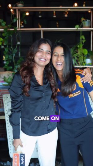 Sameeksha Takke Instagram - Childhood teammate → cricket star → cover drive queen 👑🏏 The ICC Women’s World Cup is just days away! Watch it LIVE on JioHotstar & Star Sports India from 30th September 💙
.
.
#cwc25 #cricket #jemimahrodrigues #icc #iccworldcup