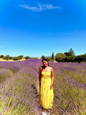 Sameeksha Takke Instagram - Like a sunflower lost in lavender fields who is scared of Bees š»
.
.
Provence Vlog ka revision karlo Youtube pe ⨠New video coming today ā¤ļø
.
.
.
Love you photographer @roopvermaa
.
#aixenprovence #StInEurope #france #sameekshatakke #travel #potraits #provence #lavender #lavenderfields #travelgram #atrangiwomaniya