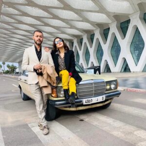 Samia Akariou Instagram - 4 ans  après « Sir Morjane » nous voilà réunis de nouveau dans ce beau projet 
« سبع ليالي » 
Je retrouve un immense acteur et un très bon partenaire 👏👏👏@amineennajiofficiel @2mtv