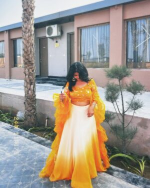 Sanchi Jain Instagram - Something about Haldi Outfits✨🌼
Credits : @kriti_595 😙
{Wedding, outfits, inspiration, lehenga}
#haldioutfit #haldioutfitideas #haldi #weddingoutfits #weddingdress #weddingday #outfitinspo #pinterestinspired #pinteresty #traditional
